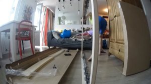 Сборка каркаса кровати МАЛЬМ с 2 выдвижными ящиками,  ИКЕА