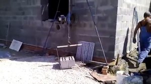 Самодельный подъёмник для строительных материалов