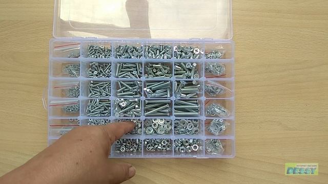 Набор RSG винты-гайки: 36 видов винтов, гаек и шайб М2, М2.5, M3, M4, M5, M6 смотреть онлайн