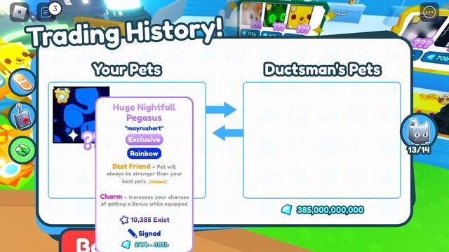 Insane Trades for huge cat Trading montage #18 big surprice next video ! (Pet simulator X Roblox) смотреть онлайн