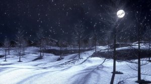 ❄️Зимняя атмосфера снег ночью зима в лесу ❄️