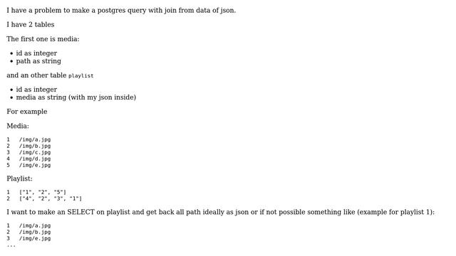 Postgres select join json query смотреть онлайн