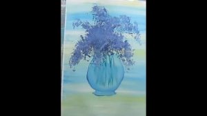 Рисуем сирень мятой бумагой