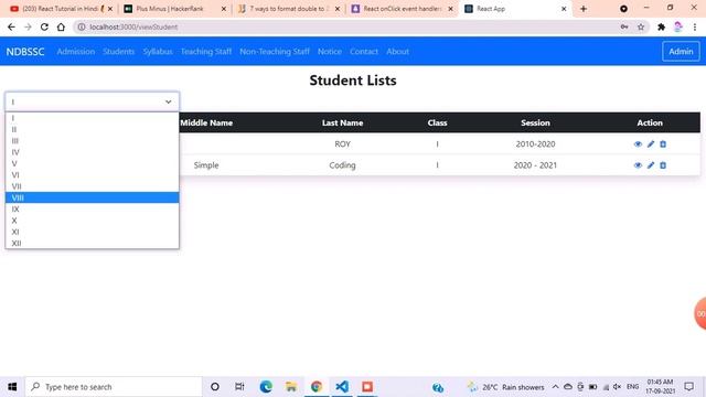 SCHOOL MANAGEMENT SYSTEM || REACT JS || DEMO #reactjs #programminglife #programming #education