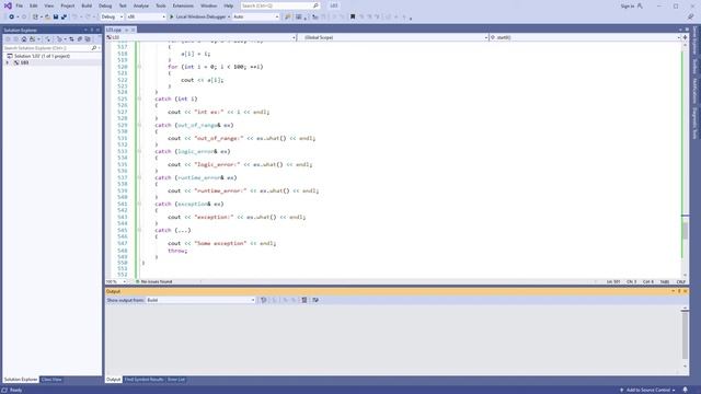 C++: обработка исключений смотреть онлайн