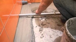 Укладка плитки напол в ванной комнате ч.2