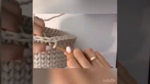 Последний ряд + обвязка края корзинки