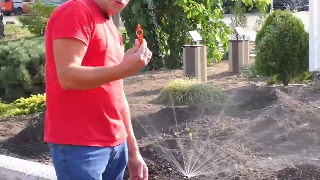 Как настроить  форсунку для полива mp rotator (Hunter)