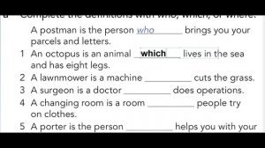 Lesson 10. 3С. English File pre-intermediate. Paraphrasing. Where who which. Defining clauses.