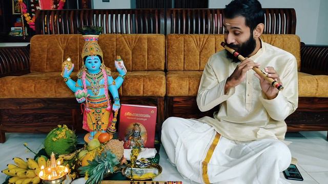 Achyutam Keshavam Krishna Damodaram Flute | Krishna Bhajan смотреть онлайн