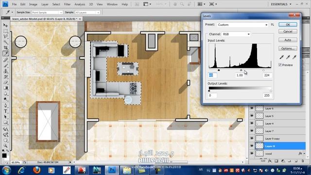 transfer from autocad to adobe & render architecture plan on adobe photoshop 5/5 смотреть онлайн
