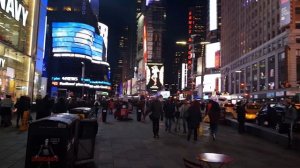 4K Walking arround New York Times Square at night