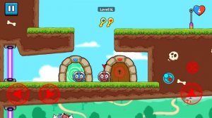 Сражение Красного шарика против квадрата among us.Red Ball 4 от котика Браяна про шар