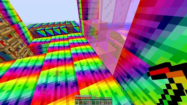 САМЫЙ ВЫСОКИЙ РАДУЖНЫЙ НЕБОСКРЕБ НУБА ПРОТИВ ЦУНАМИ ! ПРО ПОСТРОИЛ ДОМ MINECRAFT МУЛЬТИК