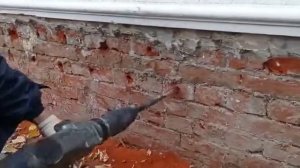 Инъектирование стен кирпичного фундамента 2