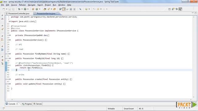 Spring Security Tutorial: Advanced ACL | packtpub.com смотреть онлайн