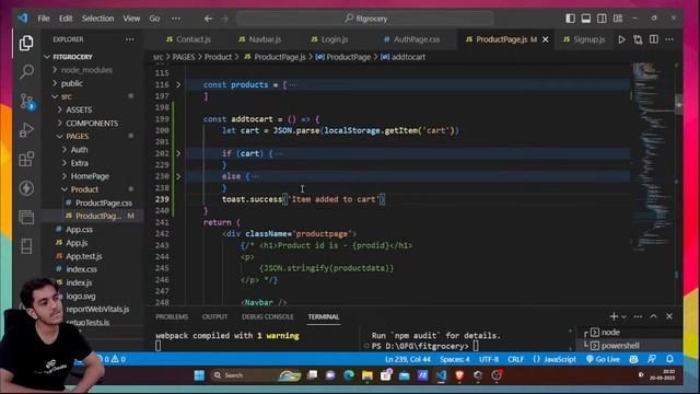 React JS Project Building: Add to Cart Functionality & Cart Section - Grocery Store |E-commerce Sit смотреть онлайн