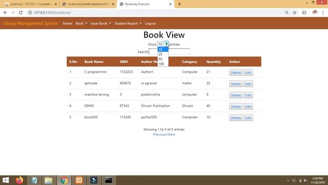 Library Management System  |  Python Django Bootstrap