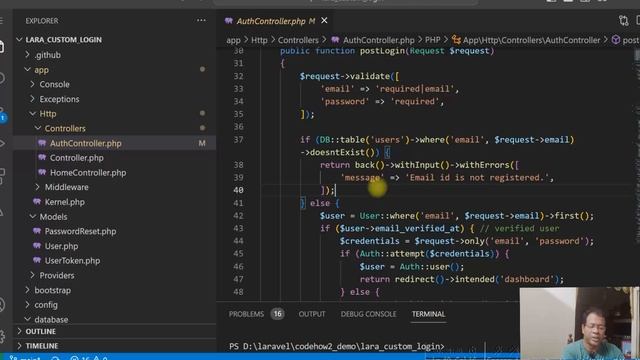 Build a Laravel Custom Authentication | Signup, login, change password, forgot password, send email