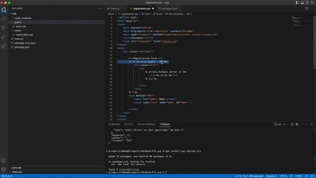 Validate inputs in Node.js using YUP смотреть онлайн