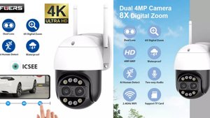 4k 8MP поворотная камера видеонаблюдения FUERS 4k 8MP PTZ CCTV Camera