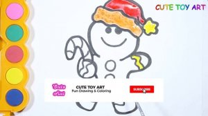 Раскраска для детей НОВОГОДНИЙ ПРЯНИК | Рисование и Раскраска