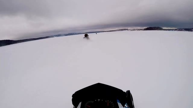 BRP Ski-Doo Freeride 800 R E-TEC прогулка с утилитарными снегоходами Skandic WT 550 и Stels Ставр смотреть онлайн