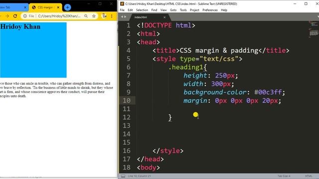 CSS Bangla Tutorial Part 10 ।। Margin & Padding in CSS ।।  Web design full course ।।