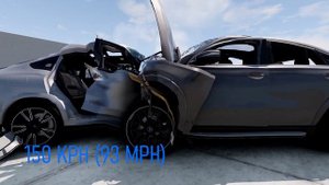 Mercedes GLE 63S AMG W167 vs BMW X6M G06 - 250 kph (160 mph) - BeamNG Drive Crash TEST!