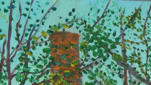 Графские развалины. Рисуем картину маслом. Часть 8. Логинова Ольга смотреть онлайн