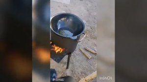 Готовим курицу в казане с грибами и сливками