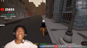 IShowSpeed plays Roblox Da Hood (deleted stream)