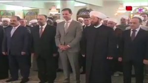 Le Président Al-Assad effectue la prière de l'Aïd Al-Fitr à la mosquée 