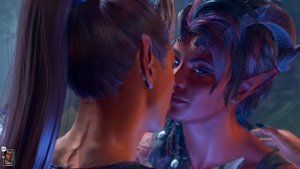 Baldur's Gate 3 Karlach Romance │The First bed scene (BG 3 Karlach)
