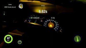 Разгон до 100 км/ч Хонда Аккорд 8 сток / Honda accord 8 / Acura TSX - 2.4l (0-100 km/h)