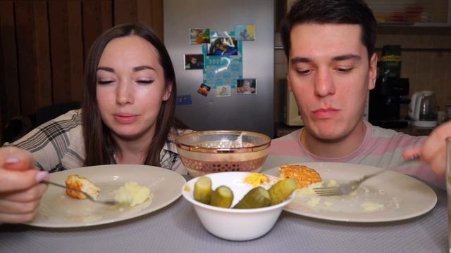 Mukbang | Домашняя Еда | Пюре с Котлетами и Салат | Отвечаем на вопросы@Klishins_fam смотреть онлайн