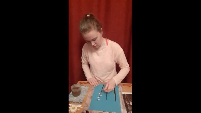 Занятие по рисованию "Веточки вербы весной"