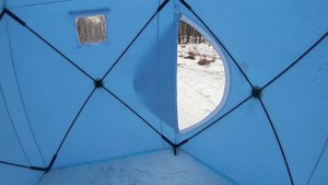 Палатка 240*240*210 куб Зимняя,Синяя 3-х слойная