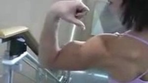 Muscle Building   Muscle Woman Flexing Biceps 12