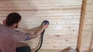 Шлифовка профилированного бруса без пыли