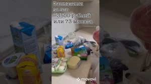 Что можно купить на 73 маната или ~ 3500 рублей в продуктовом супермаркете города Баку летом 2023 г