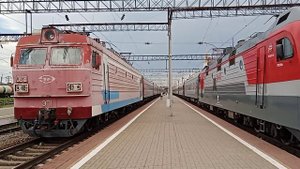 "Параллельный старт" поезда № 346 и 204 отправляются со станции Краснодар-1