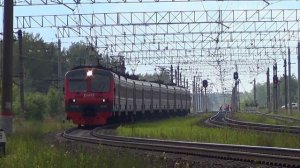 Электропоезд ЭД4М-0055, станция Авсюнино