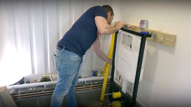 HOW TO FIT A WALL HUNG TOILET - CONCEALED FRAME - Vitra auto flush смотреть онлайн