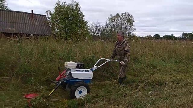 Мотоблок Нева МБ-23 Honda с косилкой Заря смотреть онлайн