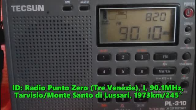 23.05.2021 05:20UTC, [Es], Radio Punto Zero, Италия, 90.1МГц, 1973км