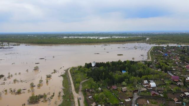 Паводок в Хакасии. Река Абакан. 22 мая 2021 смотреть онлайн