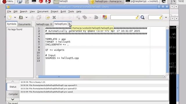 Hello World Qt5 on Raspberry Pi/Raspbian (with GUI widgets) смотреть онлайн