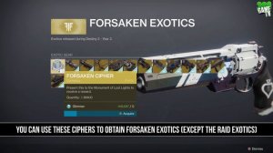 Destiny 2 Forsaken Cipher - Get Free Ascendant Shards or Free Forsaken Exotics Guide / Tutorial