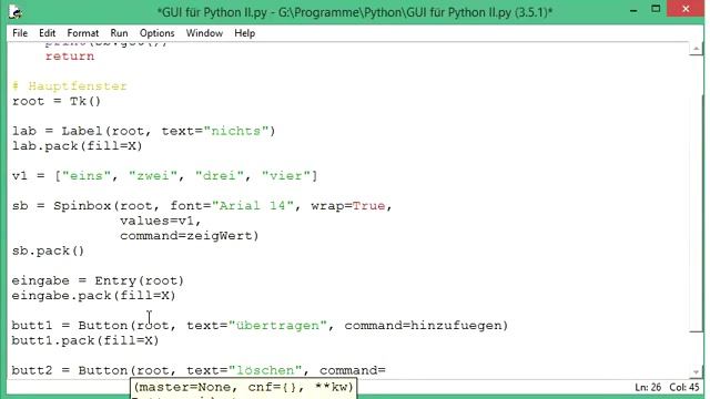032 GUI mit Python: der Spinbutton смотреть онлайн